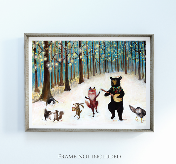 Forest Festivities Art Print – Multiple Sizes Available – Jahna