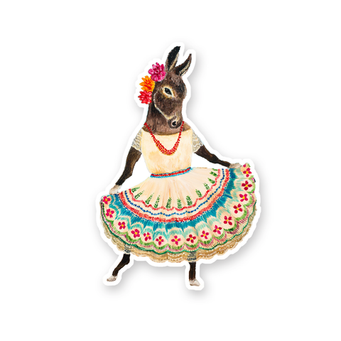 Sticker / Dancing Donkey / Die Cut Vinyl Sticker