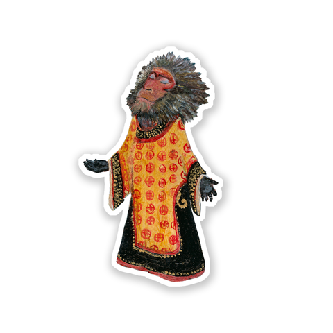 Sticker / Zen Monkey / Die Cut Vinyl Sticker