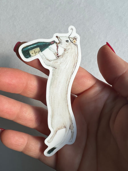 Sticker / Drunk weasel / Die Cut Vinyl Sticker – Jahna-Vashti.com
