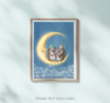 Moon Party Print Art Print – Multiple Sizes Available