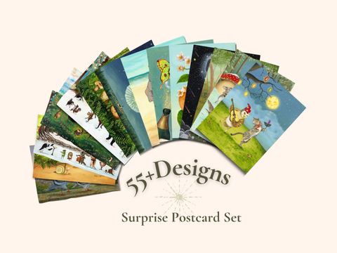 Postcards, over 55 Designs / surprise pack / assorted collection