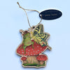 Wooden Frog & Butterfly Ornament