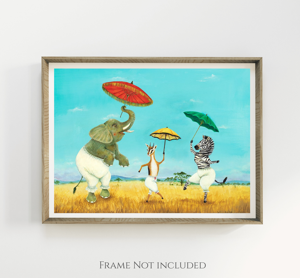 Pantaloons and Parasols print Art Print – Multiple Sizes Available