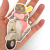 Hippo Ride // Die Cut Vinyl Sticker