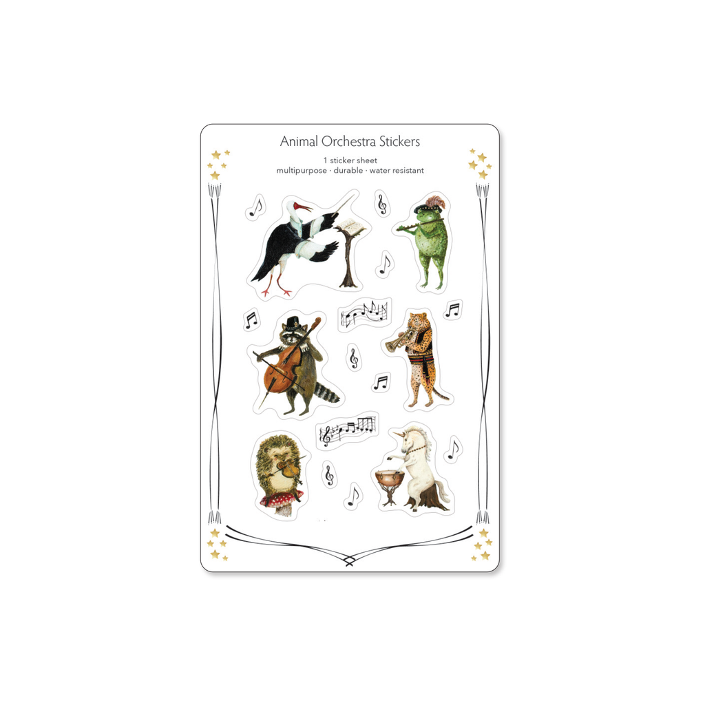 Orchestra Animals Sticker Sheet