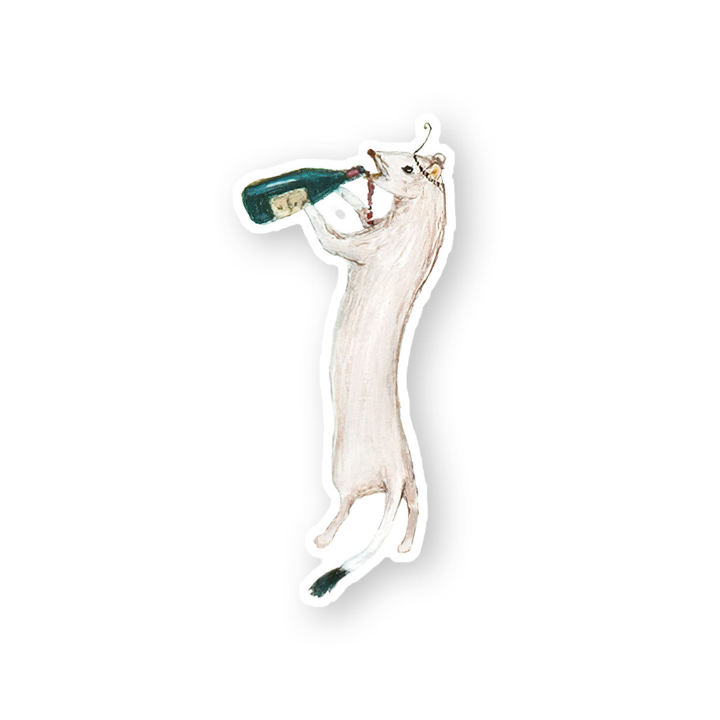 Sticker / Drunk weasel / Die Cut Vinyl Sticker – Jahna-Vashti.com Sticker / Drunk weasel / Die Cut Vinyl Sticker – Jahna-Vashti.com