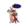 Wooden French Foxes Ornament