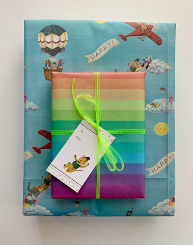 Eco Gift Wrap / Compostable & Recyclable! / 3 sheets plus gift tags