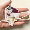 Witchy Moon Sticker Pack - Set of 4 - Animal & Celestial Vinyl Stickers