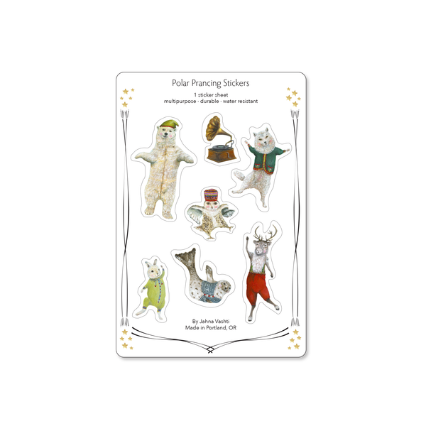 Polar Prancing Sticker Sheet – Jahna-Vashti.com