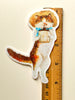 Jug band cat sticker // Die Cut Vinyl Sticker